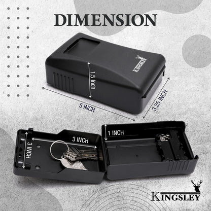 Key Lock Box - Guard-A-Key, Secure Weatherproof Key Box Wall Mount for Indoors and Outdoors, 4 Digit Resettable Combination Code, Large Capacity for Storing Spare Keys